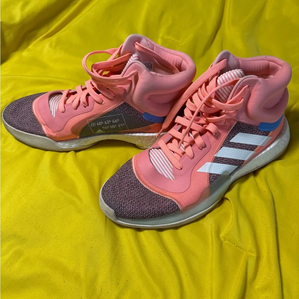 Adidas Mens Marquee Boost High-Top Sneakers Size 13 - Picture 1 of 8